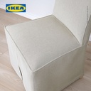 IKEA BERGMUND Kursi Makan Bersarung Panjang Efek Kayu Oak KOLBODA Krem/Abu