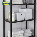 IKEA KUGGIS Kotak Penyimpanan Dengan Tutup Putih 18x26x15cm