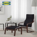 IKEA POANG Kursi Berlengan Cokelat / Knisa Hitam
