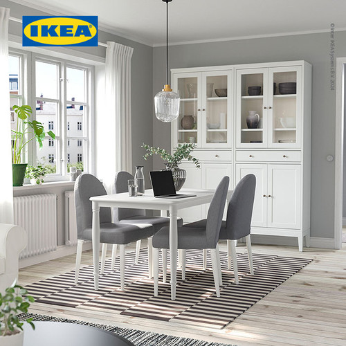 IKEA DANDERYD Meja Makan Minimalis Putih 130x80cm