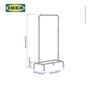 IKEA BRUKSVARA Stand Gantungan Pakaian / Rak Pakaian Biru 78x147 cm