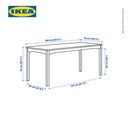 IKEA HAUGA Meja Makan Minimalis Abu-Abu/Veneer Kayu 168x74cm