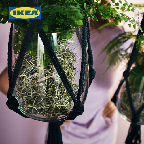 IKEA MAVINN Gantugan Pot Untuk Tanaman Hitam