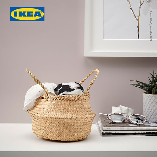 IKEA KRALLIG Keranjang Serbaguna Bahan Alami 16cm