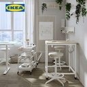 IKEA TROTTEN Meja Minimalis Serbaguna Krem/Putih 80x80cm