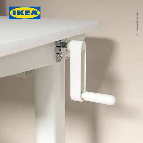 IKEA RELATERA Meja Kerja / Belajar Adjusable Putih 117x60cm