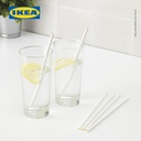 IKEA FORNYANDE Sedotan Minuman Kertas/Putih Isi 100pcs