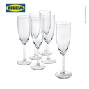 IKEA SVALKA Gelas Champagne Kaca Bening 21cl Isi 6pcs