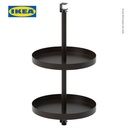 IKEA ENHET Rak Putar Lemari Hitam 40x21cm