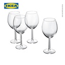 IKEA SVALKA Gelas Anggur 60cl Bahan Kaca Isi 4pcs