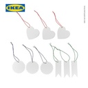 IKEA FONSTERFIKUS Set Label Dengan Tali Putih Isi 9pcs