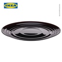 IKEA NATBARB Piring Makan Hitam 24cm