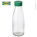 IKEA SPARTANSK Botol Minum Kaca Bening / Hijau 0.5L