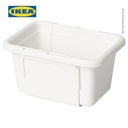 IKEA KACKLA Kotak Penyimpanan Dapat Dipanjangkan Putih 13-18x9cm