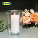 IKEA POMP Vas Bunga Kaca Bening Serbaguna 18cm