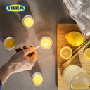 IKEA BLODHAGG Lilin Kecil Beraroma Lemon & Serai/Kuning Tahan 3.5 Jam Isi 30pcs