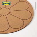 IKEA SVARTVIDE Alas Piring Untuk Meja Makan Gabus/Berpola 35cm