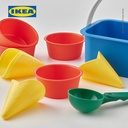 IKEA SANDIG Set Mainan Cetakan Pasir Es Krim Aneka Warna Isi 10pcs