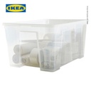 IKEA SAMLA Kotak Penyimpanan Transparan Dengan Tutup 57x39x28 cm/45L