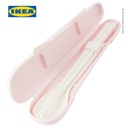 IKEA MIDDAGSGAST Set Sendok dan Sumpit Dengan Kotak Mudah Dibawa