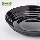 IKEA NATBARB Piring Cekung Hitam 19cm