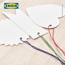 IKEA FONSTERFIKUS Set Label Dengan Tali Putih Isi 9pcs
