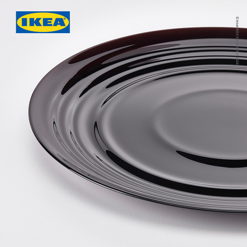 IKEA NATBARB Piring Makan Hitam 24cm