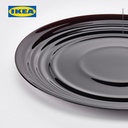 IKEA NATBARB Piring Makan Hitam 24cm