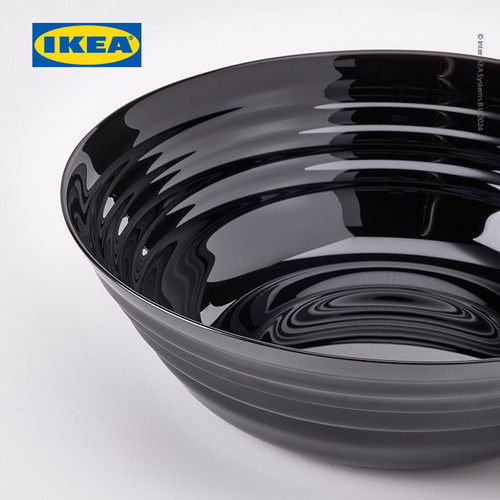 IKEA NATBARB Mangkuk Saji Hitam 22cm