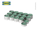 IKEA HEDERSAM Lilin Kecil Bearoma Rumput Segar/ Hijau Muda Tahan 3.5jam Isi 30pcs