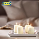 IKEA HEMSJO Lilin Blok Tanpa Aroma 8cm Isi 4pcs