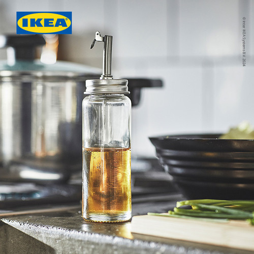 IKEA CITRONHAJ Botol Penyimpanan Cuka / Minyak Bahan Kaca Serbaguna 16cm