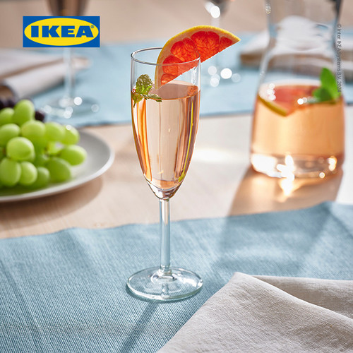 IKEA SVALKA Gelas Champagne Kaca Bening 21cl Isi 6pcs