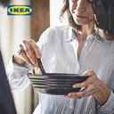 IKEA NATBARB Piring Cekung Hitam 19cm