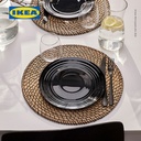 IKEA NATBARB Piring Makan Hitam 24cm