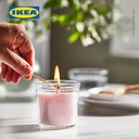 IKEA LUGNARE Lilin Beraroma Melati/Merah Muda Tahan 20 Jam
