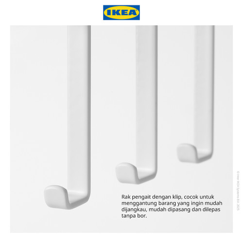 IKEA PALYCKE Rak Pengait Dengan Klip Serbaguna