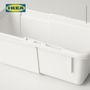 IKEA KACKLA Kotak Penyimpanan Dapat Dipanjangkan Putih 13-18x9cm