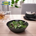 IKEA NATBARB Mangkuk Saji Hitam 22cm