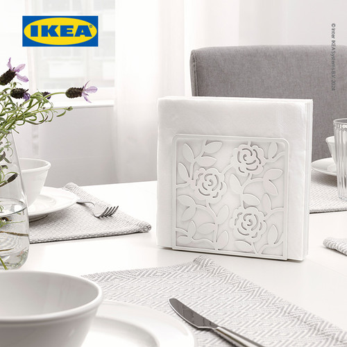 IKEA LIKSIDIG Tempat Penyimpanan Serbet Putih 16x16 cm