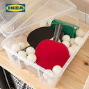 IKEA SAMLA Kotak Penyimpanan Transparan Dengan Tutup 39x28x14 cm/11 L