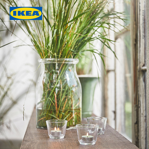 IKEA HEDERSAM Lilin Kecil Bearoma Rumput Segar/ Hijau Muda Tahan 3.5jam Isi 30pcs