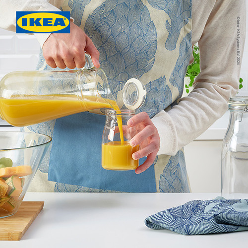 IKEA KORKEN Stoples Kaca Bentuk Botol Dengan Tutup 0.4L