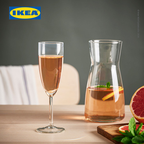 IKEA SVALKA Gelas Champagne Kaca Bening 21cl Isi 6pcs