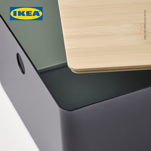 IKEA KUGGIS Penutup Kotak Bahan Bambu 26x35cm