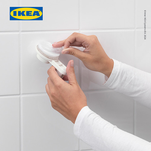 IKEA TISKEN Gantungan Baju Tempel Aneka Warna Isi 4pcs