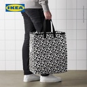 IKEA KNALLA Tas / Kantong Serbaguna Hitam/Putih 40x25x47 cm/47L