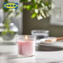 IKEA LUGNARE Lilin Beraroma Melati/Merah Muda Tahan 20 Jam
