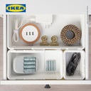 IKEA KACKLA Kotak Penyimpanan Dapat Dipanjangkan Putih 13-18x9cm