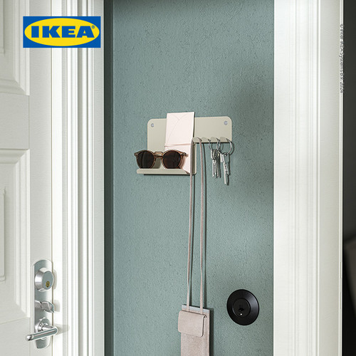 IKEA HAVREKROSS Rak Dinding Dengan Gantungan Serbaguna 23x13cm